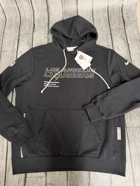 NWT Men's Nike Black Los Angeles Chargers 2025 NFL Crucial Catch Hoodie Large